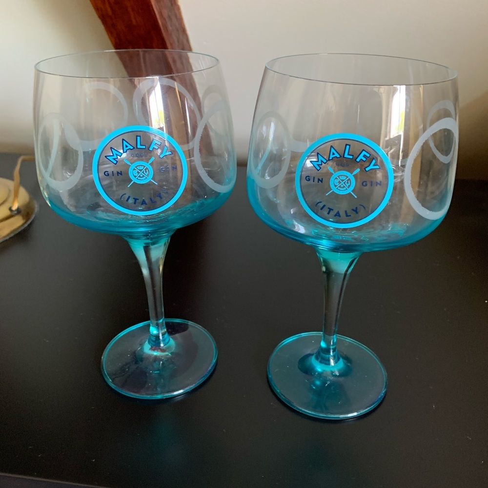 Two Malfy Gin & Tonic glasses